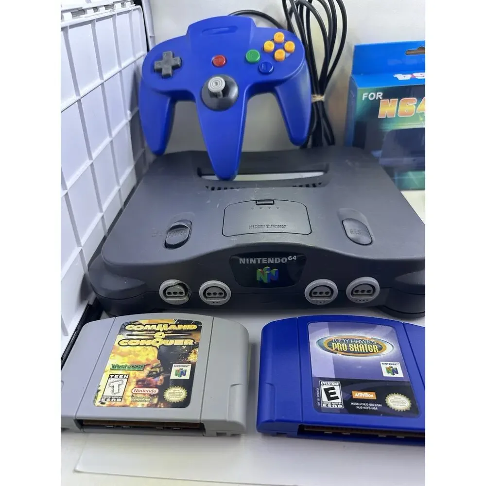 Nintendo 64 N64 Console Bundle w Controller Power Supply AV Cord 3 Games Retro